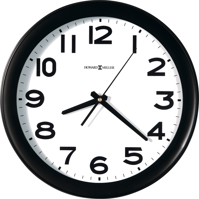 Howard Miller® Kenwick 13.5" Black Wall Clock