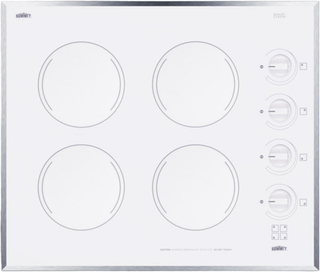 Summit® 24" White Electric Cooktop