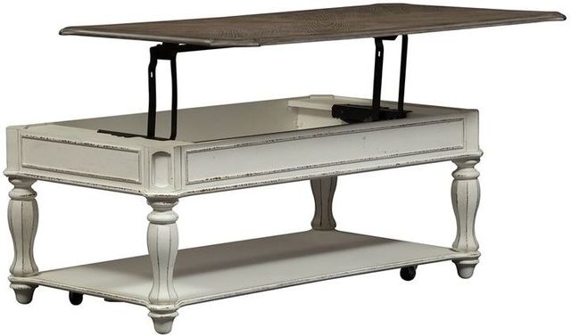 Liberty Furniture Magnolia Manor Antique White Lift Top Cocktail Table 2