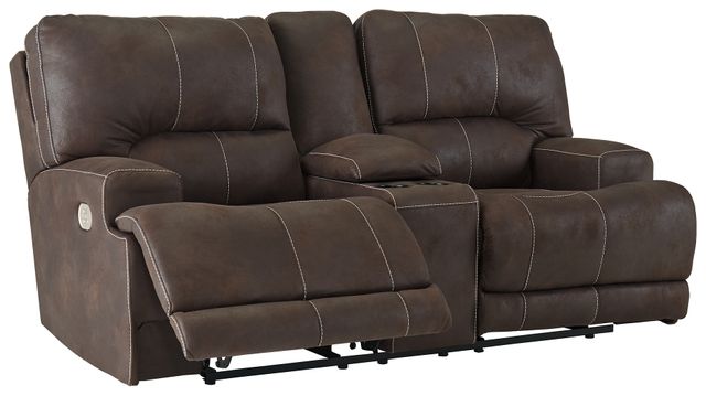 Signature Design by Ashley® Kitching Java Power Reclining Loveseat-1