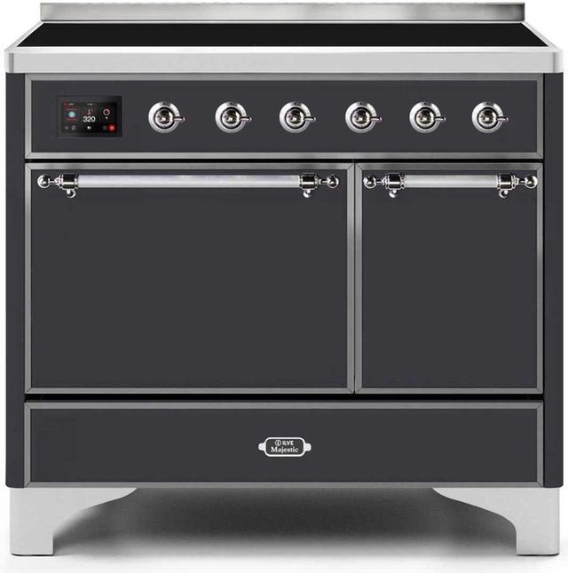 Ilve Majestic Series 40" Stainless Steel Freestanding Induction Range 12