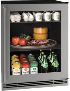 U-Line® 24" Stainless Steel Frame Compact Refrigerator