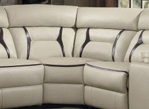 Homelegance® Amite Beige Leather Gel Corner Seat