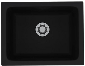 Rohl® Allia Series Matte Black Fireclay Single Bowl Undermount Kitchen or Laundry Sink