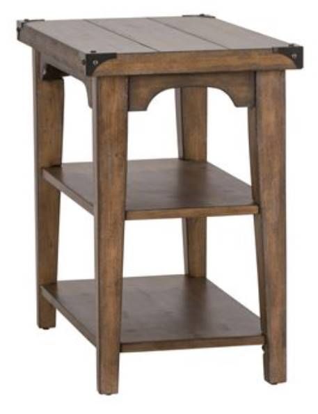 Liberty Aspen Skies Weathered Brown Chair Side Table-0