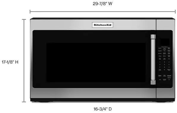 Four à micro-ondes à hotte intégrée de 2,0 pi³ KitchenAid® Acier inoxydable avec PrintShield™ 5