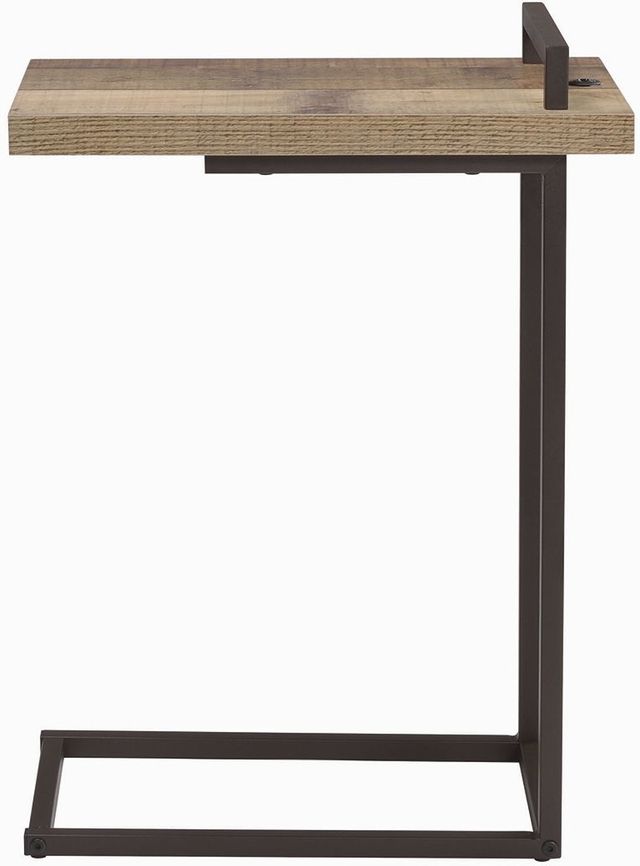 Coaster® Weathered Pine Rectangular Accent Table With USB Port 1