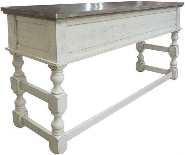 International Furniture Direct Stone Ivory Counter Height Sofa Table