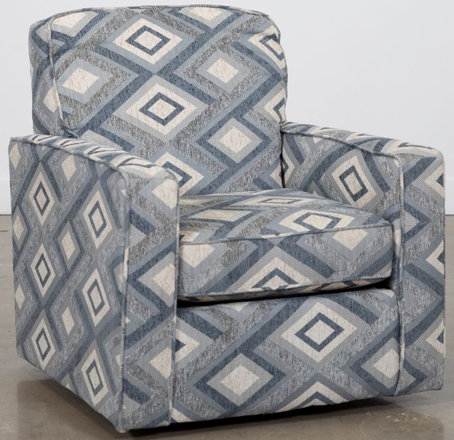 Peak Living by American Furniture Manufacturing Kingdiamond Blueice Swivel Chair-0