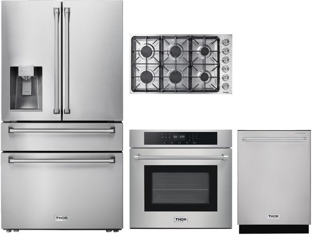 Thor Kitchen® 4 Piece Stainless Steel Kitchen Package | Hoffman's Appliance