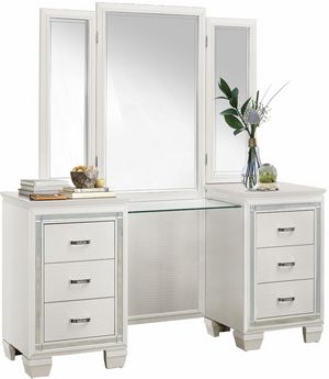 Homelegance® Allura 2-Piece White Vanity Dresser