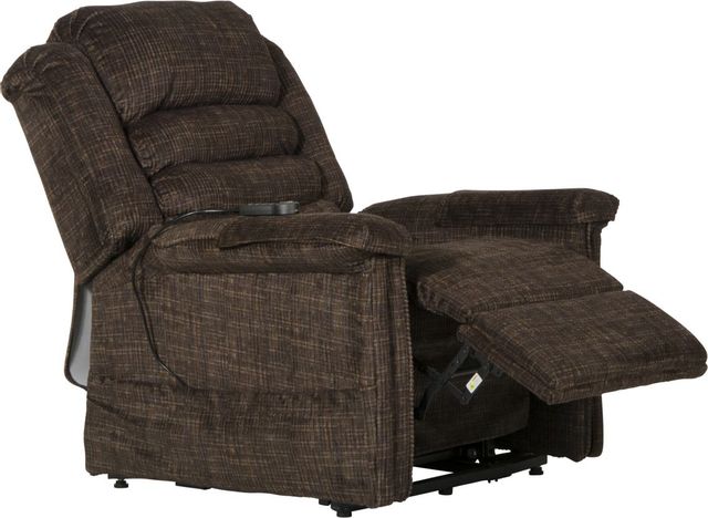Catnapper® Soother Chocolate Power Lift Full Lay-Out Chaise Recliner with Heat & Massage 4