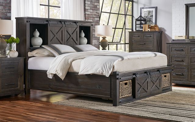 A-America® Sun Valley Charcoal Queen Storage Bed 3