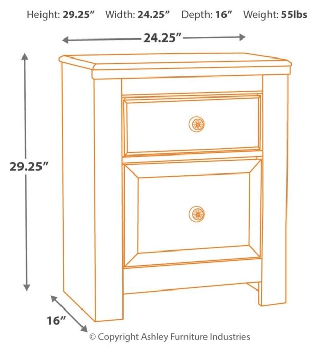 Signature Design by Ashley® Paxberry Whitewash Nightstand 5