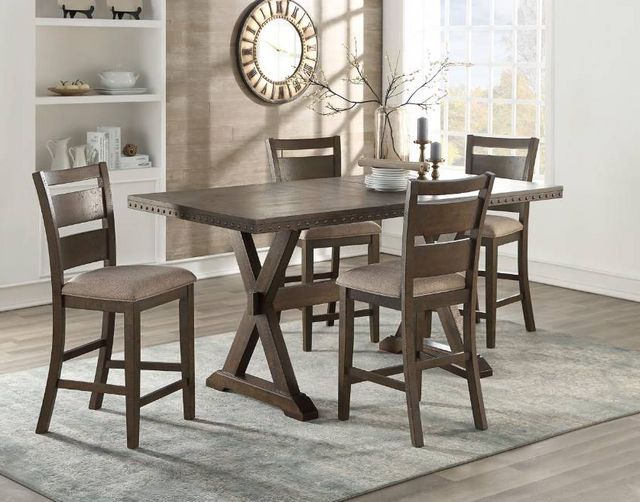 Urban Styles Furniture Whitney 5-Piece Tabbaco Counter Height Dining ...