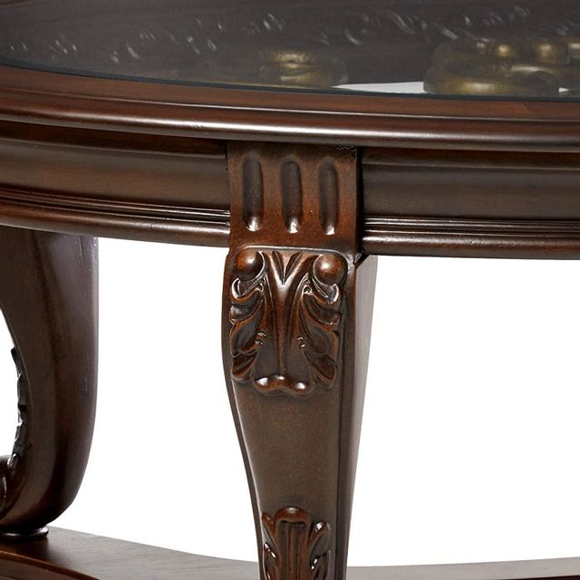 Signature Design by Ashley® Nestor Medium Brown Oval Coffee Table-2