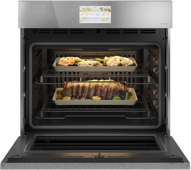 Cafe™ Minimal 30" Platinum Glass Built In Convection Single Electric Wall Oven 4