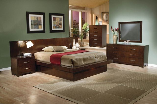 Coaster® Jessica 6-Piece Cappuccino Queen Panel Bedroom Set with Nightstand Panels 7