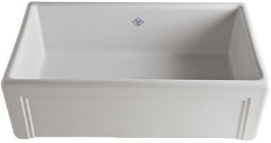 Rohl® Shaws Original 30" Casement Edge Front Kitchen Sink-White-0