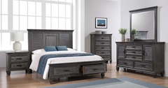 Coaster® Franco 5-Piece Weathered Sage Queen Storage Bedroom Set 