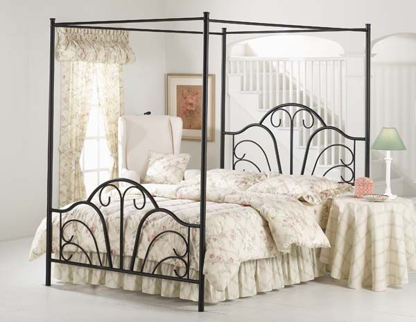 Hillsdale Furniture Dover Textured Black Queen Canopy Bed 7