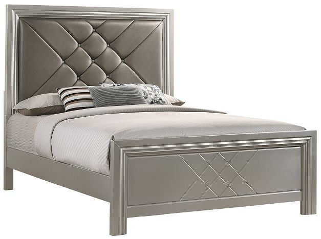 Crown Mark Phoebe Silver Bed Furniture Time