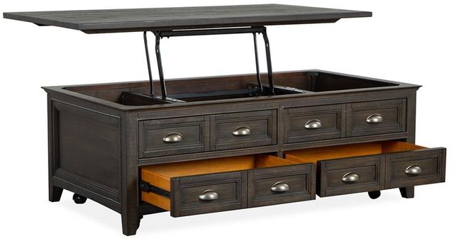 Magnussen Home® Westley Falls Graphite Lift Top Storage Cocktail Table with Casters 5
