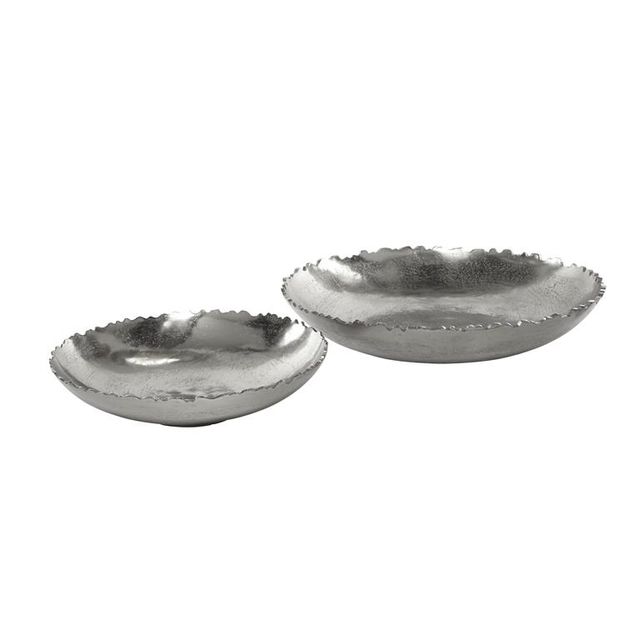 Uma Home Venus Williams Collection Silver Aluminum Dishes - Set of 2-0