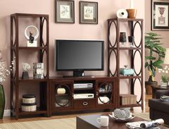 Furniture of America® Melville 3 Piece Cherry Entertainment Centers