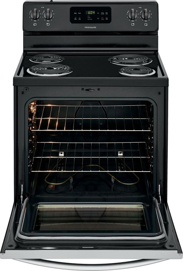 Frigidaire® 29.88" Stainless Steel Free Standing Electric Range 1