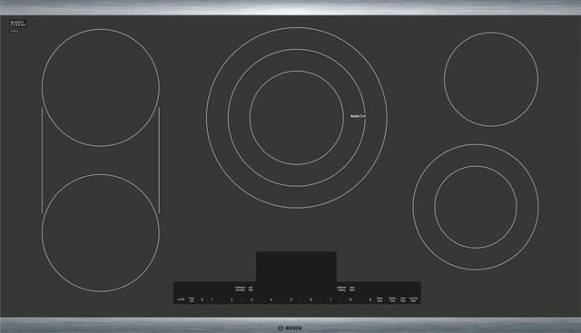 Bosch Benchmark® Series 36" Black with Stainless Steel Frame Electric Cooktop-0