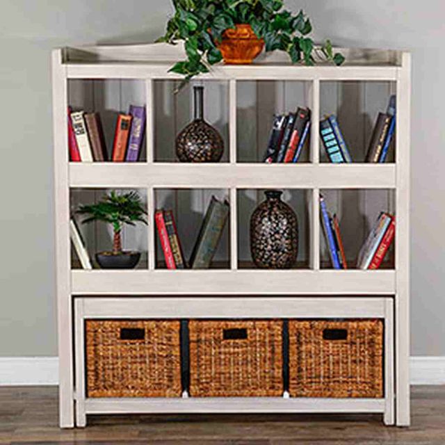 Sunny Designs Storage Bookcase w/ Trundle Bench 3
