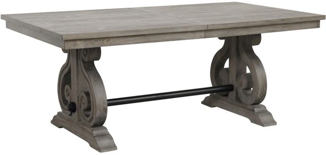 Homelegance® Toulon Distressed Dark Oak Trestle Dining Table