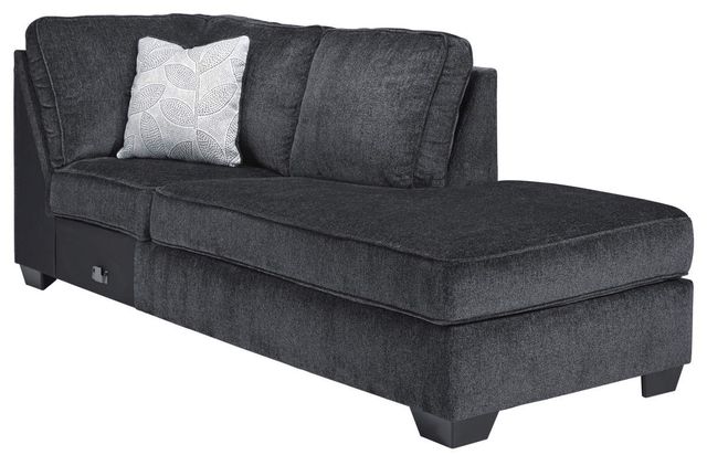 Signature Design by Ashley® Altari 2-Piece Slate Sleeper Sectional with Chaise 2