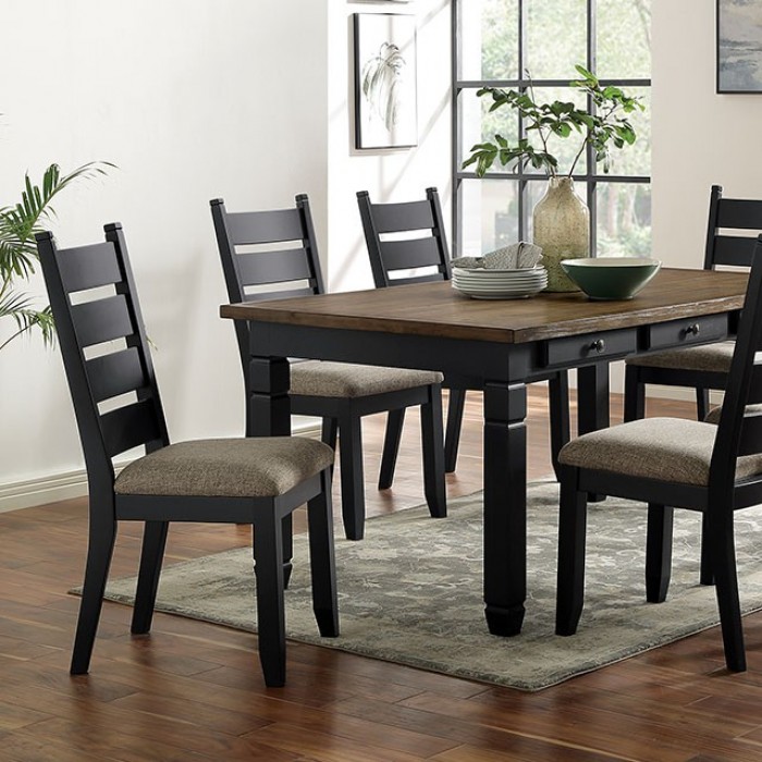 dark finish dining table