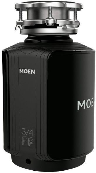 Moen® GX Series 0.75 HP Continuous Feed Black Garbage Disposal-1