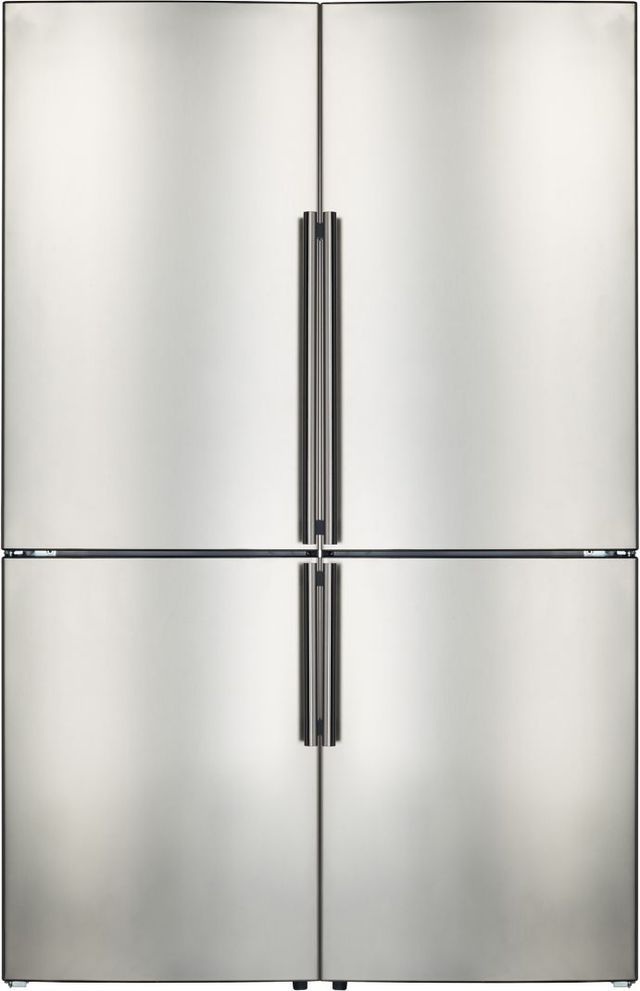 FORNO® Alta Qualita 22.22 Cu. Ft. Stainless Steel Counter Depth Bottom Freezer Refrigerator 