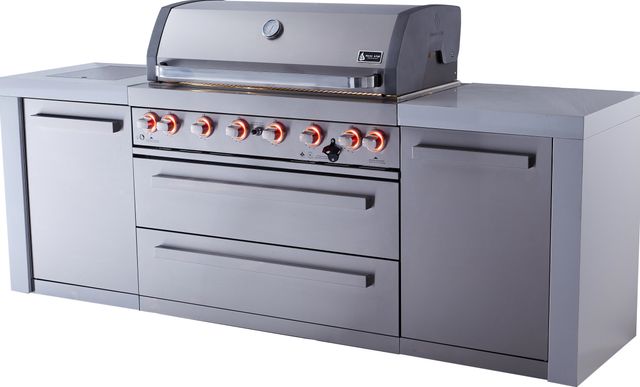 Mont Alpi 805 Deluxe Island 38" Stainless Steel Gas Grill 