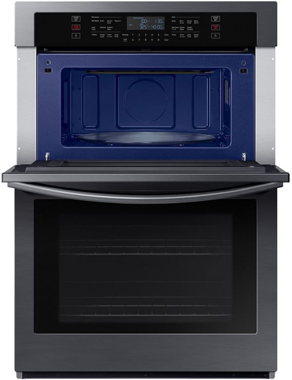 Samsung 30" Fingerprint Resistant Black Stainless Steel Oven/Microwave Combo Electric Wall Oven-2