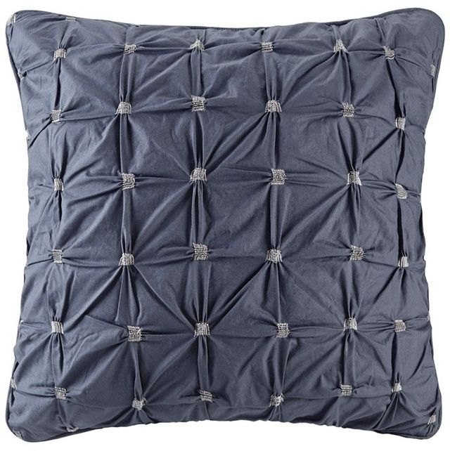 Olliix by INKY+IVY Navy Jane Embroidered Euro Sham-0