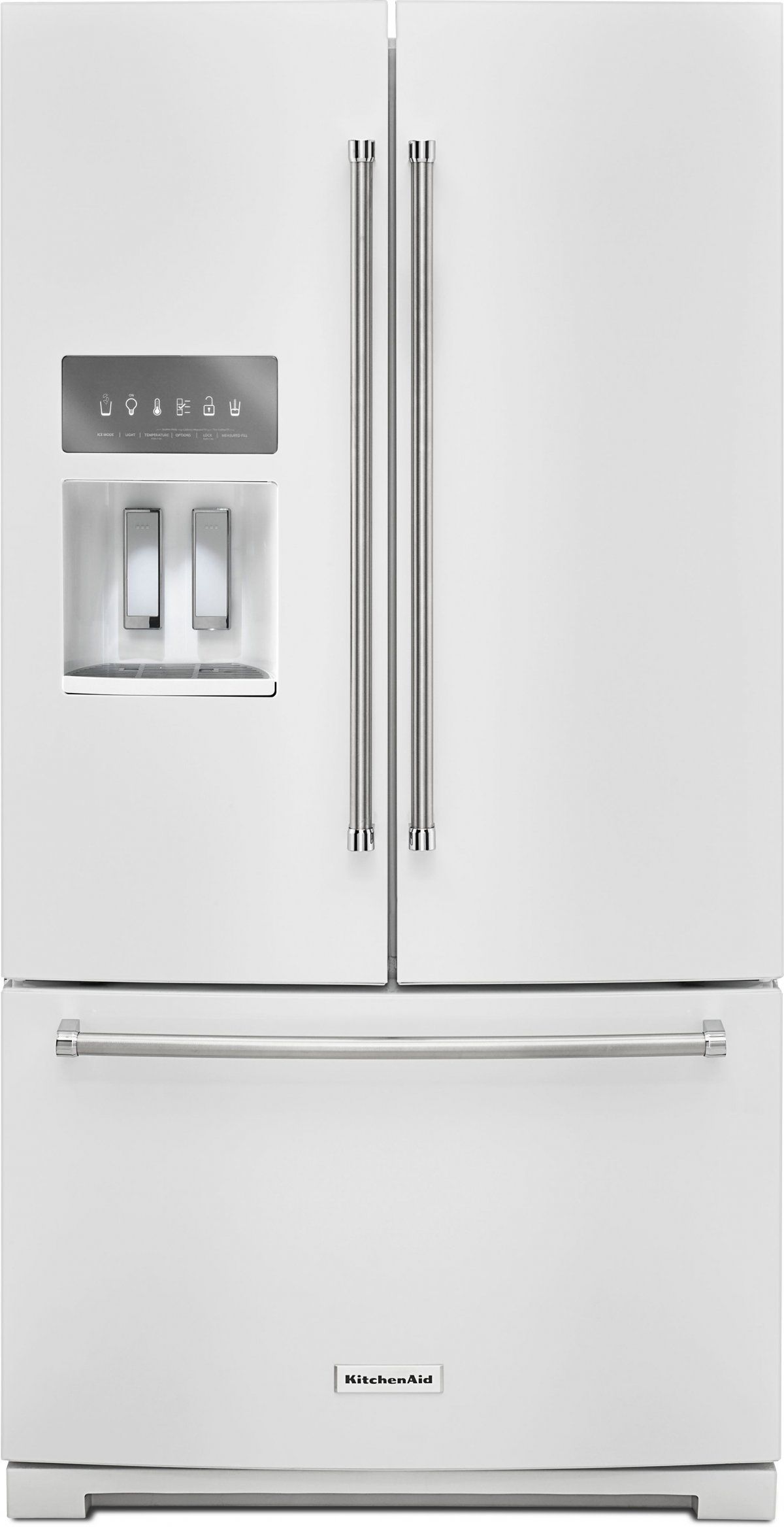KitchenAid® 26.8 Cu. Ft. White French Refrigerator | Stewart's TV & Appliance