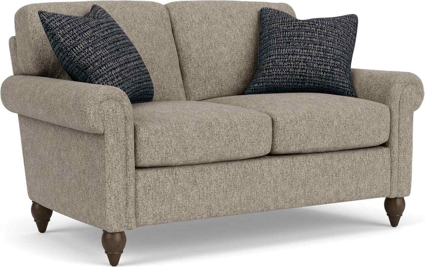 Flexsteel® Moxy Silver Muslin Loveseat | Top Furniture | Gorham, NH