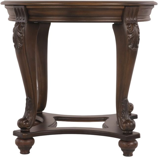 Signature Design by Ashley® Norcastle Dark Brown Round End Table-1