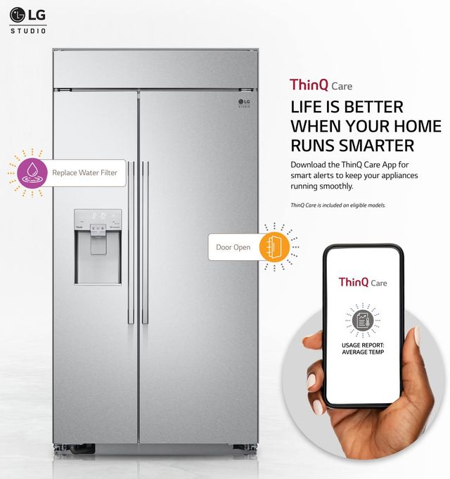 LG Studio 25.6 Cu. Ft. Stainless Steel Built-In Side By Side Refrigerator-1