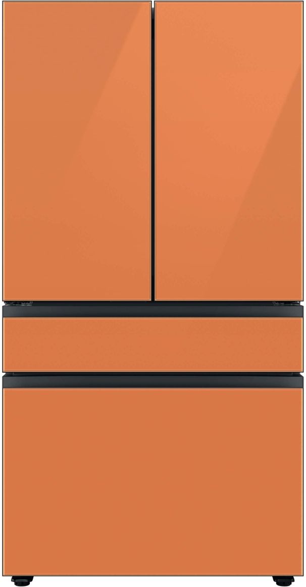 Bespoke Series 36 Inch Smart Freestanding Counter Depth 4 Door French Door Refrigerator with 22.9 Total Capacity with Clementine Panels