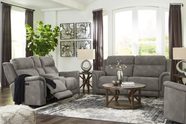 Signature Design by Ashley® Next-Gen DuraPella 3-Piece Slate Power Reclining Living Room Set 4