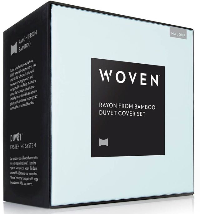 Malouf® Woven™ Rayon From Bamboo Rain Queen Duvet Set 1