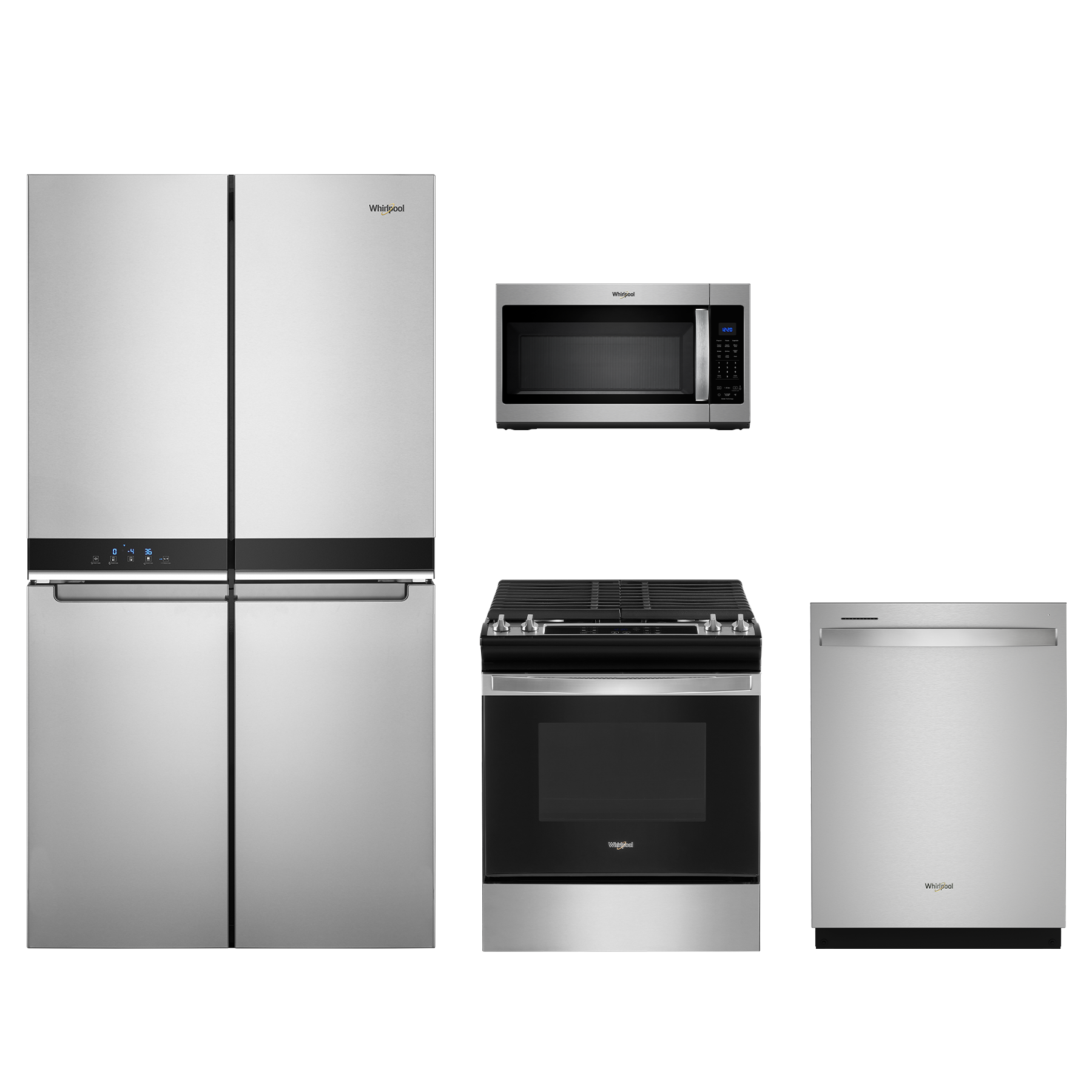 Whirlpool 4pc Appliance Package - 19.4 Cu. Ft. Counter-Depth Side-by 