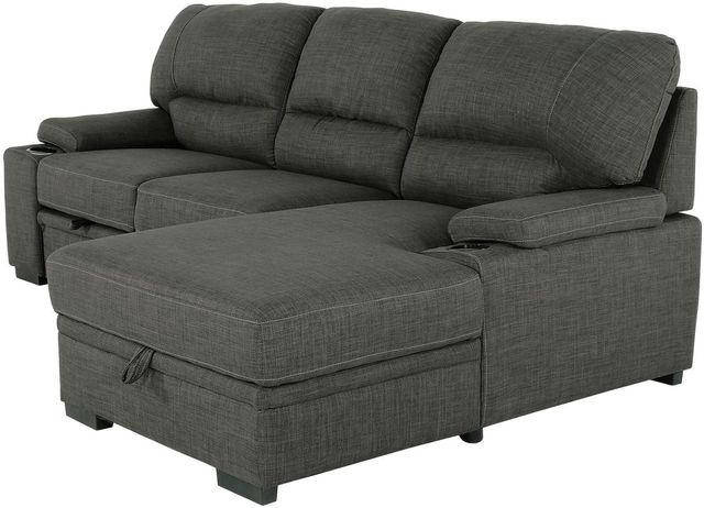 Primo Gallo 2-Piece Grey Sectional Sleeper Sofa with Storage-1
