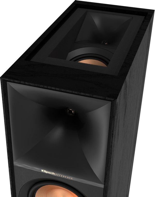 Klipsch® Reference 6.5" Black Textured Wood Grain Vinyl Floor Standing Speaker 9